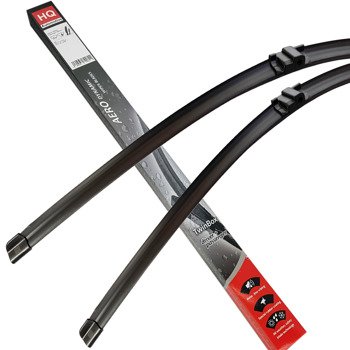 Front Flat Aero Wiper Blades fit VW Transporter T5 (7E) Sep.2009-May.2013