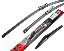 Front & Rear kit of Aero Flat Wiper Blades fit FORD Transit Courier Apr.2014->