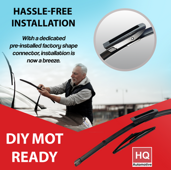 Wiper Blades for SMART Fortwo Cabrio 2015-onwards Front 2pcs HQ Automotive